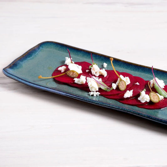 RECTANGULAR PLATTER MEDIUM ORGANIC STONEWARE Ø 12.99x5.12" OCEANO