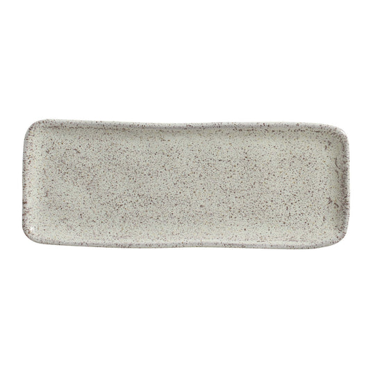 RECTANGULAR PLATTER MEDIUM ORGANIC STONEWARE Ø 12.99x5.12" PISTACHE
