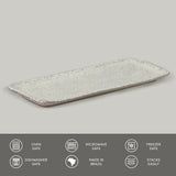 RECTANGULAR PLATTER MEDIUM ORGANIC STONEWARE Ø 12.99x5.12" PISTACHE