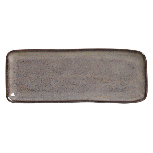 RECTANGULAR PLATTER MEDIUM ORGANIC STONEWARE Ø 12.99x5.12" TOURMALINE