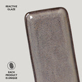 RECTANGULAR PLATTER MEDIUM ORGANIC STONEWARE Ø 12.99x5.12" TOURMALINE