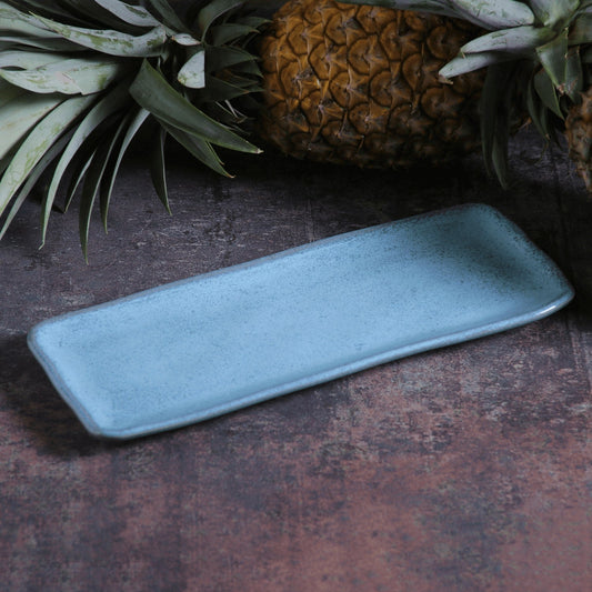 RECTANGULAR PLATTER MEDIUM ORGANIC STONEWARE Ø 12.99x5.12" BREEZE