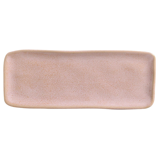 RECTANGULAR PLATTER MEDIUM ORGANIC STONEWARE Ø 12.99x5.12" LITCHI