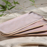 RECTANGULAR PLATTER MEDIUM ORGANIC STONEWARE Ø 12.99x5.12" LITCHI