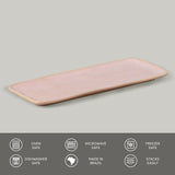 RECTANGULAR PLATTER MEDIUM ORGANIC STONEWARE Ø 12.99x5.12" LITCHI