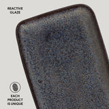 RECTANGULAR PLATTER MEDIUM ORGANIC STONEWARE Ø 12.99x5.12" TITANIUM