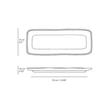 RECTANGULAR PLATTER MEDIUM ORGANIC STONEWARE Ø 12.99x5.12" TITANIUM