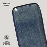 RECTANGULAR PLATTER MEDIUM ORGANIC STONEWARE Ø 12.99x5.12" DENIM