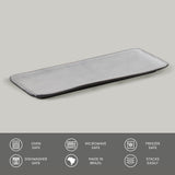 RECTANGULAR PLATTER MEDIUM ORGANIC STONEWARE Ø 12.99x5.12" DUST