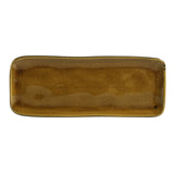 RECTANGULAR PLATTER MEDIUM ORGANIC STONEWARE Ø 12.99x5.12" AMBER