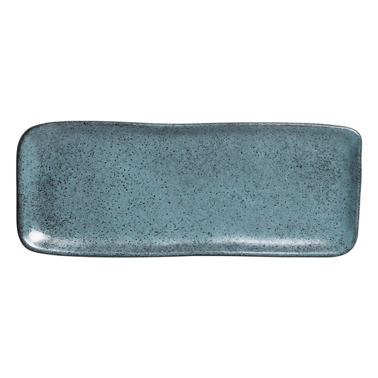 RECTANGULAR PLATTER MEDIUM ORGANIC STONEWARE Ø 12.99x5.12" NIGHT SKY