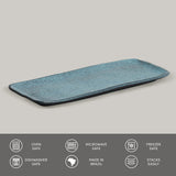 RECTANGULAR PLATTER MEDIUM ORGANIC STONEWARE Ø 12.99x5.12" NIGHT SKY