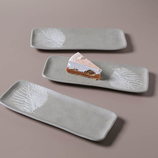 RECTANGULAR PLATTER MEDIUM ORGANIC STONEWARE Ø 12.99x5.12" SEIVA