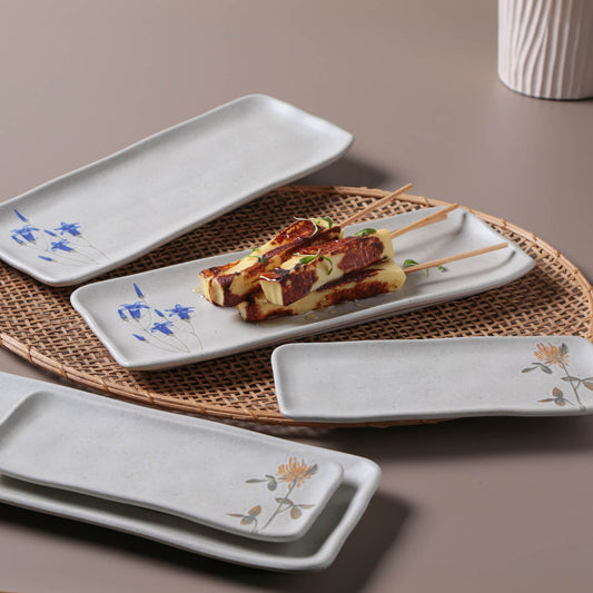 RECTANGULAR PLATTER MEDIUM ORGANIC STONEWARE Ø 12.99x5.12" CAMPESTRE
