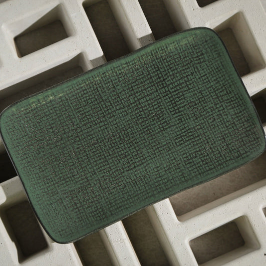RECTANGULAR PLATTER MEDIUM JUTA Ø 10.63x6.3" GREENERY