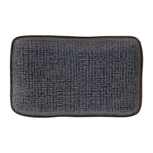 RECTANGULAR PLATTER MEDIUM JUTA Ø 10.63x6.3" TITANIUM