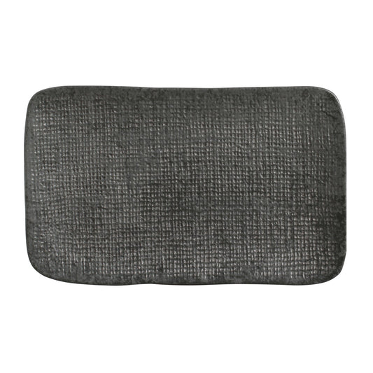 RECTANGULAR PLATTER MEDIUM JUTA Ø 10.63x6.3" CHROMIUM