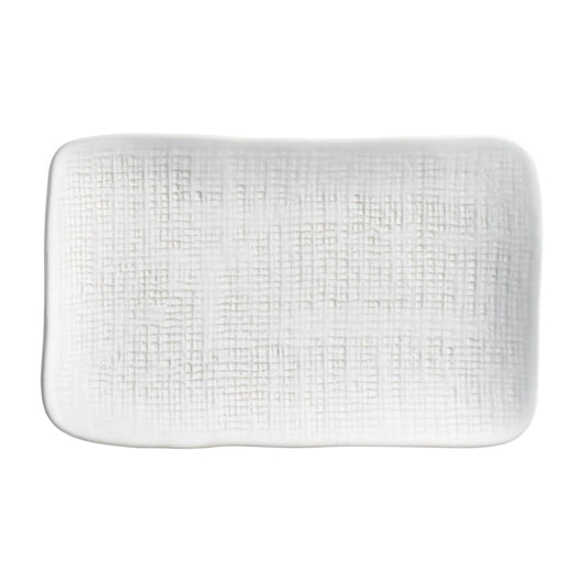 RECTANGULAR PLATTER MEDIUM JUTA Ø 10.63x6.3" NEW WHITE