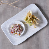 RECTANGULAR PLATTER MEDIUM JUTA Ø 10.63x6.3" NEW WHITE