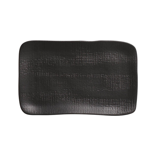 RECTANGULAR PLATTER MEDIUM JUTA Ø 10.63x6.3" MATTE BLACK