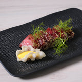 RECTANGULAR PLATTER MEDIUM JUTA Ø 10.63x6.3" MATTE BLACK