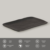 RECTANGULAR PLATTER MEDIUM JUTA Ø 10.63x6.3" MATTE BLACK
