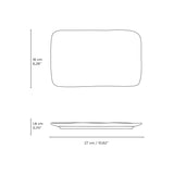 RECTANGULAR PLATTER MEDIUM JUTA Ø 10.63x6.3" MATTE BLACK