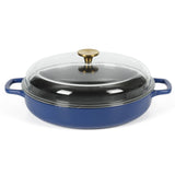 Sur La Table Kitchen Essentials 3.75-Quart Enameled Cast Iron All-In-One Multi-Purpose Non-Toxic Nonstick Braiser Pan w/ Borosilicate Glass Lid