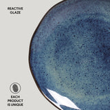 DESSERT PLATE ORGANIC STONEWARE Ø 7.68" DENIM