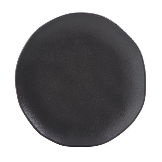 DESSERT PLATE ORGANIC STONEWARE Ø 7.68" MATTE BLACK