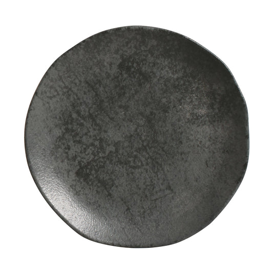 DESSERT PLATE ORGANIC STONEWARE Ø 7.68" CHROMIUM