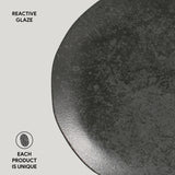 DESSERT PLATE ORGANIC STONEWARE Ø 7.68" CHROMIUM