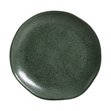 DESSERT PLATE ORGANIC STONEWARE Ø 7.68" GREENERY