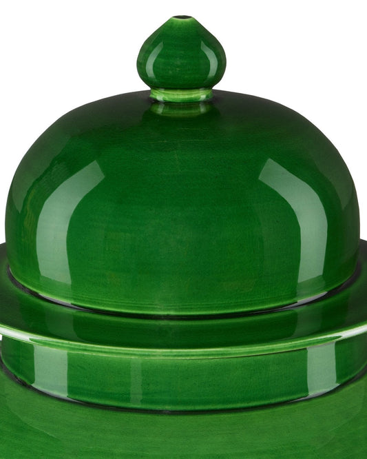 Imperial Green Large Temple Jar