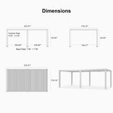 PURPLE LEAF Athena Louvered Pergola Outdoor Aluminum Pergola with Adjustable Roof for Deck Backyard Garden Hardtop Gazebo