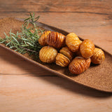 SHALLOW OVAL PLATTER LARGE ORGANIC STONEWARE Ø 14.17x5.12" DIJON