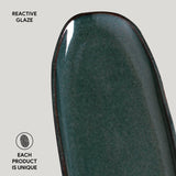 SHALLOW OVAL PLATTER LARGE ORGANIC STONEWARE Ø 14.17x5.12" OCEANO