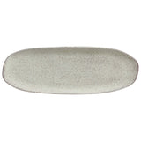 SHALLOW OVAL PLATTER LARGE ORGANIC STONEWARE Ø 14.17x5.12" PISTACHE