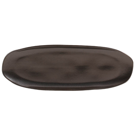 SHALLOW OVAL PLATTER LARGE ORGANIC STONEWARE Ø 14.17x5.12" METALLICA