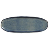 SHALLOW OVAL PLATTER LARGE ORGANIC STONEWARE Ø 14.17x5.12" DENIM
