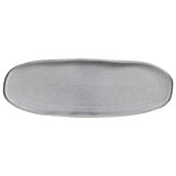 SHALLOW OVAL PLATTER LARGE ORGANIC STONEWARE Ø 14.17x5.12" DUST