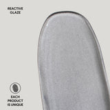 SHALLOW OVAL PLATTER LARGE ORGANIC STONEWARE Ø 14.17x5.12" DUST