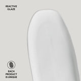 SHALLOW OVAL PLATTER LARGE ORGANIC STONEWARE Ø 14.17x5.12" NEW WHITE
