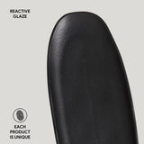 SHALLOW OVAL PLATTER LARGE ORGANIC STONEWARE Ø 14.17x5.12" MATTE BLACK