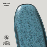 SHALLOW OVAL PLATTER LARGE ORGANIC STONEWARE Ø 14.17x5.12" NIGHT SKY