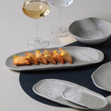 SHALLOW OVAL PLATTER LARGE ORGANIC STONEWARE Ø 14.17x5.12" SEIVA
