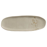 SHALLOW OVAL PLATTER LARGE ORGANIC STONEWARE Ø 14.17x5.12" CAMPESTRE