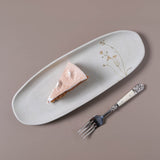 SHALLOW OVAL PLATTER LARGE ORGANIC STONEWARE Ø 14.17x5.12" CAMPESTRE