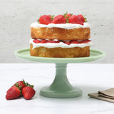 Martha Stewart Highbrook 10 Inch Jadeite Cake Stand With Glass Dome