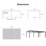 PURPLE LEAF Athena Louvered Pergola Outdoor Aluminum Pergola with Adjustable Roof for Deck Backyard Garden Hardtop Gazebo